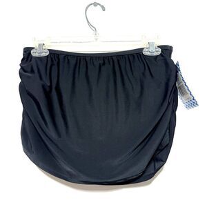 NWT Sun & Sea Swimsuit Skirt Bottoms Bikini Black Slimming Modest Womens sz 10